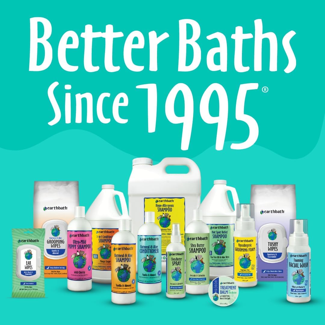 earthbath, Vanilla & Almond 3-in-1 Dog & Puppy Deodorizing Spritz - Dog Odor Eliminator for Strong Odor, Cruelty-Free Dog Cologne, Dog Wash Spray, Made in USA, Dog Bathing Supplies - 8 Oz (3 Pack)