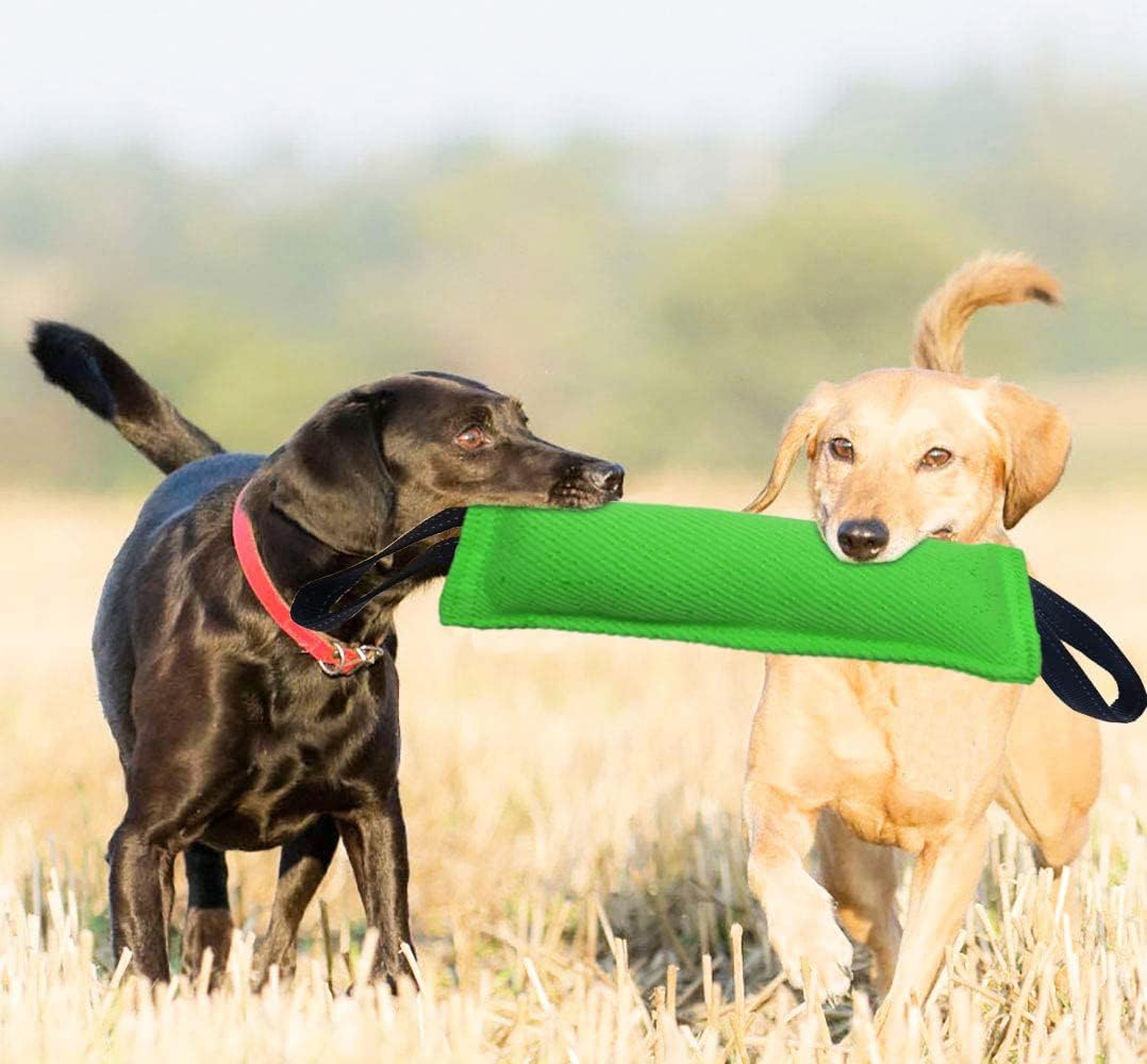 Clysrou Dog Tug Toy Tough Jute Bite Pillow Lasting Training Equipment Puppy to Large Dogs Interactive