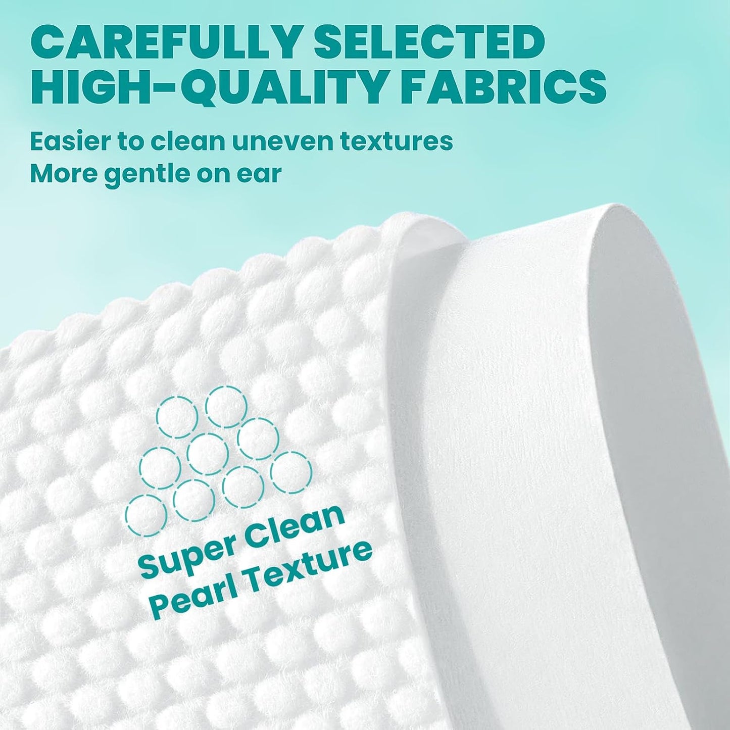 Ear Cleaner Finger Wipes 120 Counts, Dog Ear Cleaner, Grooming Kit Care for Dogs and Cats, Soft & Easy Otic Cleaning Pads, Remove Wax, Dirt & Stop Smelly, Itchy, Non-Irritating, Unscented