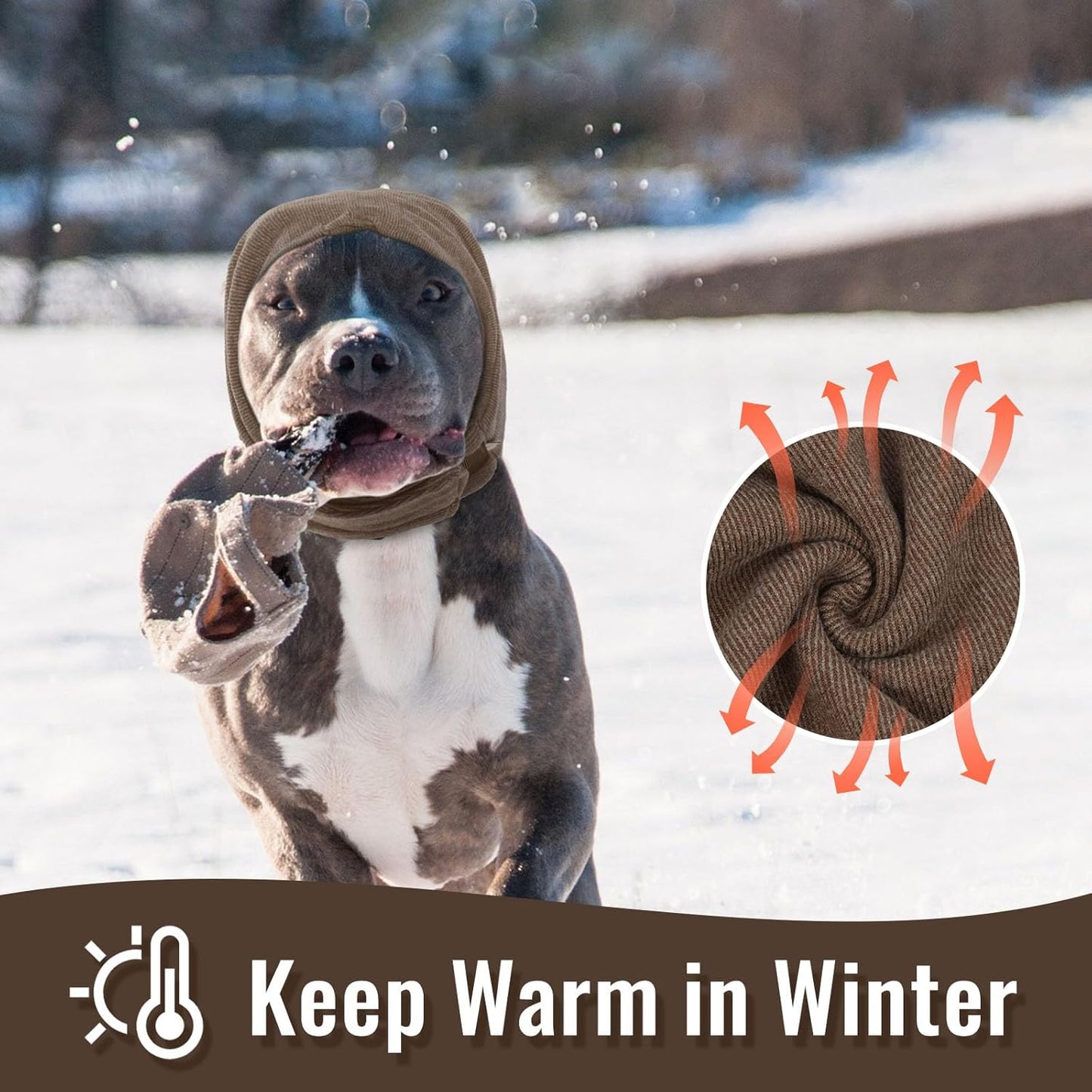 IDOMIK Dog Calming Hoodie No Shake Ear Wraps for Dogs, Quiet Head Covers for Noise Reduction & Anxiety Relief, Dog Ear Covers Muffs Head Wraps for Bath Hematoma Grooming Firework Force Drying