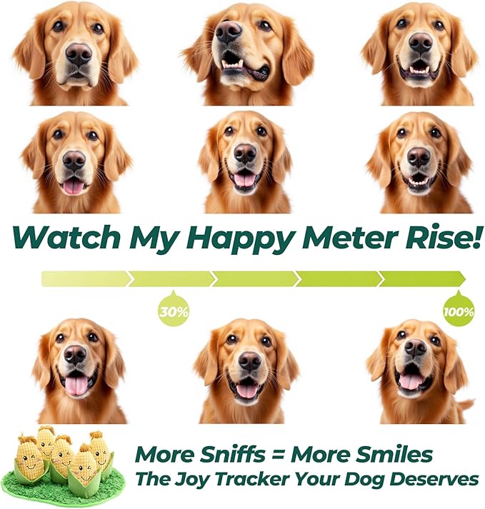 Squeaky Dog Toys for Snuffle Plush Stuffed Puppy Toy Treat Hide for Large, Medium, Small Dogs and Puppies Slow Feeder, Machine Washable, Toys for Dogs to Keep Them Busy, Corn Maze