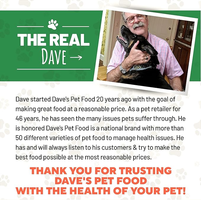 Dave's Pet Food Bland Dog Food (Lamb & Rice), Canned Wet Dog Food for Sensitive Stomachs, Gluten-Free, Digestive Care, 13.2 oz (Case of 12)