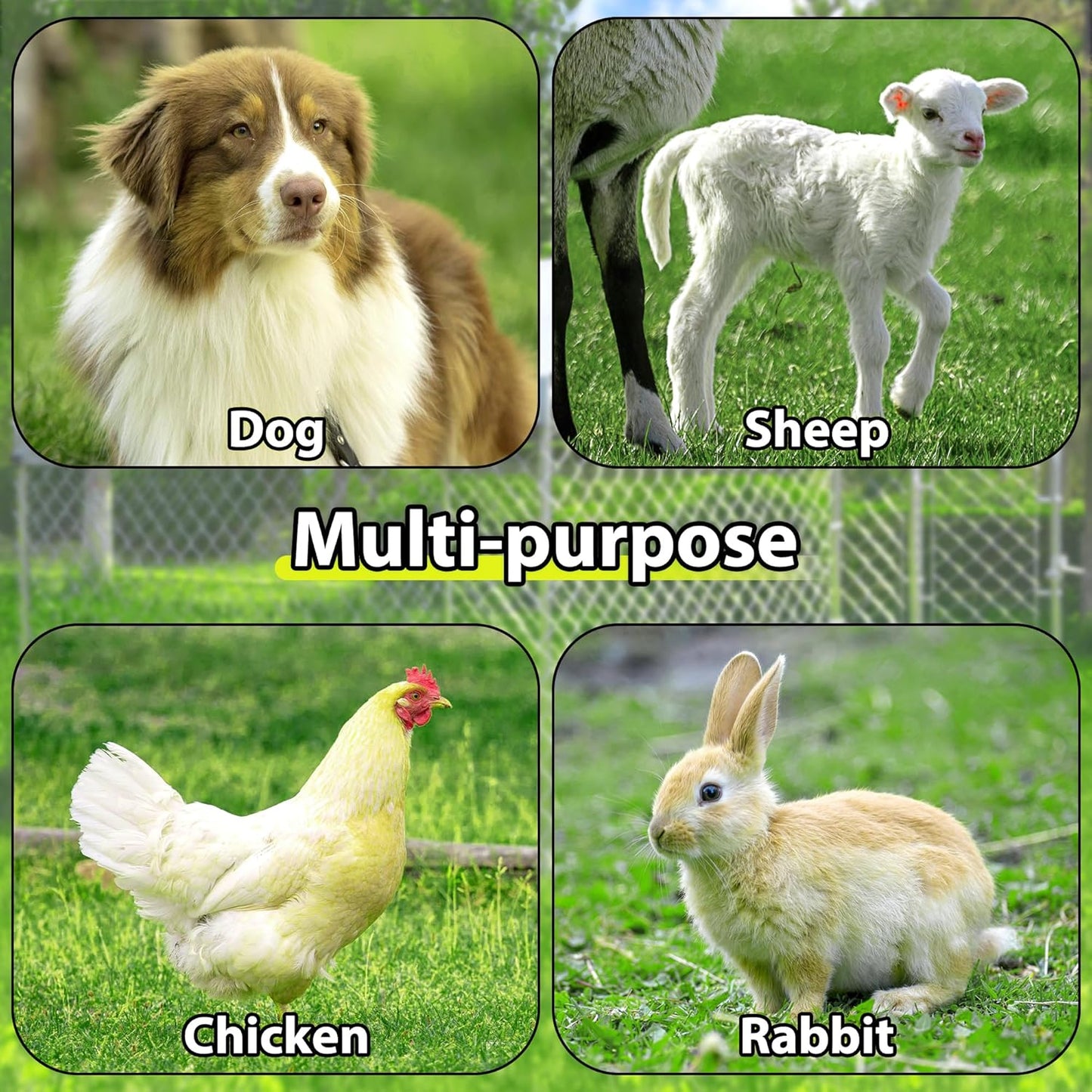 Large Dog Kennel Outdoor, Outside Dog Run Enclosure Heavy Duty Galvanized Steel Chain Link Metal Dog Pen House with Lockable Door and Water-resistant Roof, for Medium and Large Dogs(6.76'x6.76'x5.65')