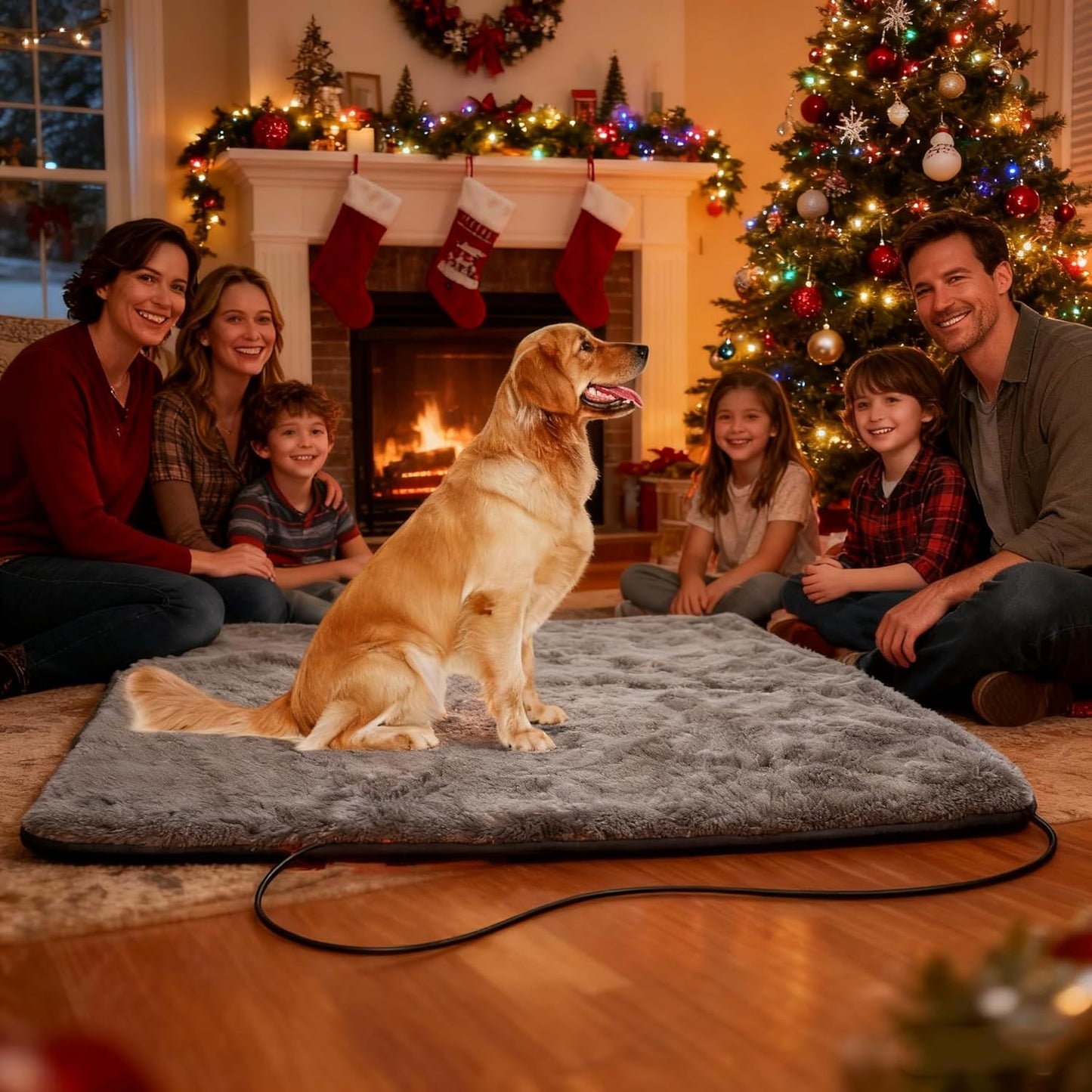 Cover for Heated Dog Bed Replaceable,Machine Washable Cover for Dog Heating Pad,A Replaceable Bag for Pet Heating Pad,Replacement Set for Heated Cat Bed,55 x 88 CM,22 x 35 Inches