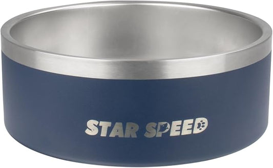 StarSpeed 42oz Stainless Steel Dog Bowls with Rubber Bottom Non-Slip Double Wall Metal Outdoor Dog Food and Water Bowls Weighted Insulated Pet Feeding Bowl for Small,Medium Sized Dogs or Cats
