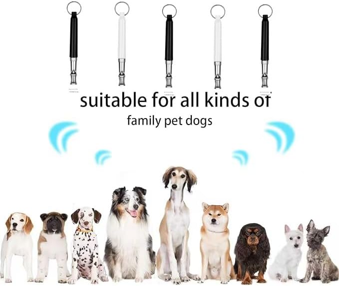 Dog Whistle to Stop Barking Neighbors Dog Adjustable Ultrasonic Silent Dog Whistle, Professional Recall Dog Training Whistleswith Lanyard ，2 Pack Dog Whistle.