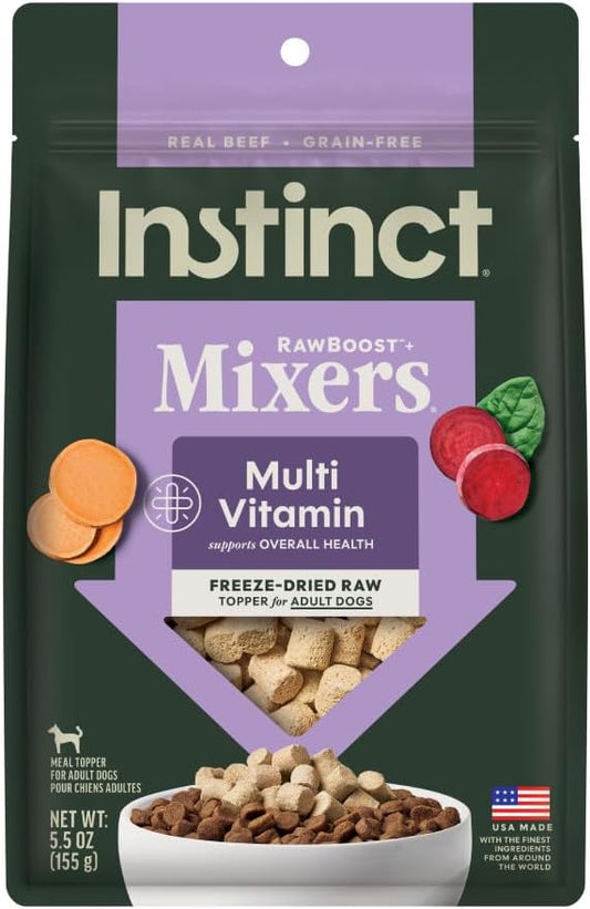Instinct Raw Boost Mixers Multivitamin for Adult Dogs Freeze-Dried Food Topper, 5.5 oz. Bag
