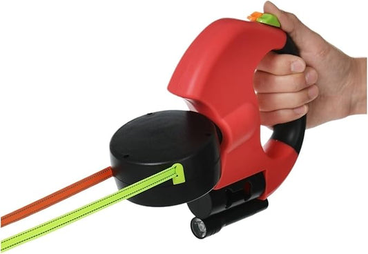 Compatible for Double Head Dog Leash Poop Bag Dispenser Dual Reflective Pet Cat Automatic Extendable Puppy Traction Rope(Red)