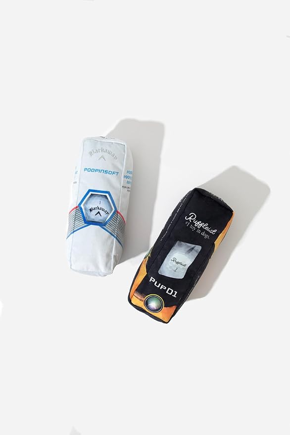 Ruff Puff Golf Ball Dog Toy with Squeaker - Funny Cute Plush Dog Toys for Golfers