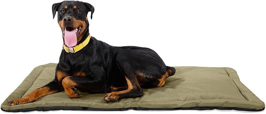 K9 Ballistics Tough Ripstop Dog Crate Pad - Durable, Machine Washable XL Kennel & Travel Mat for Extra Large Dogs, 47 x 29 Fits 48" Wire Crates, Sage Green