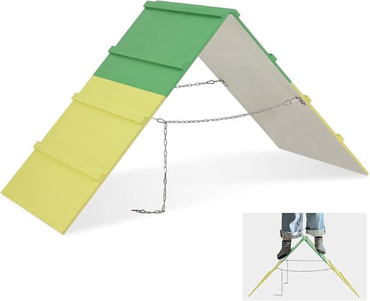 Dogs Agility A-Frame 74.8 x 18.9 Inch Dog Agility Equipment A-Frame Agility Training Equipment Dog Non-Slip Agility Course Equipment for Dogs Jumping Outdoor Dog Pet Ramp Climbing Playground