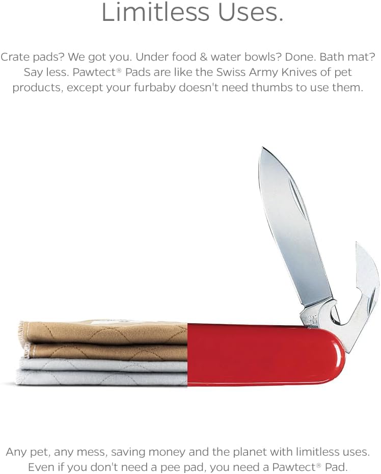 Pet Parents® Pawtect® Pads Washable Pee Pads for Dogs (2pack) of Premium Dog Pee Pads, Waterproof Puppy Pads & Reusable Dog Pads, Whelping Pads & Modern Pee Pads for Dogs (Tan/Grey, 48" Round)