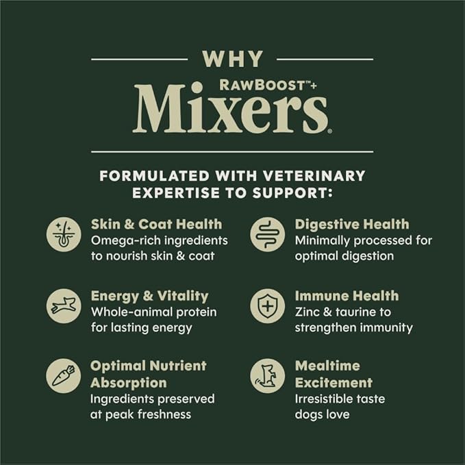 Instinct Raw Boost Mixers Multivitamin for Adult Dogs Freeze-Dried Food Topper, 5.5 oz. Bag