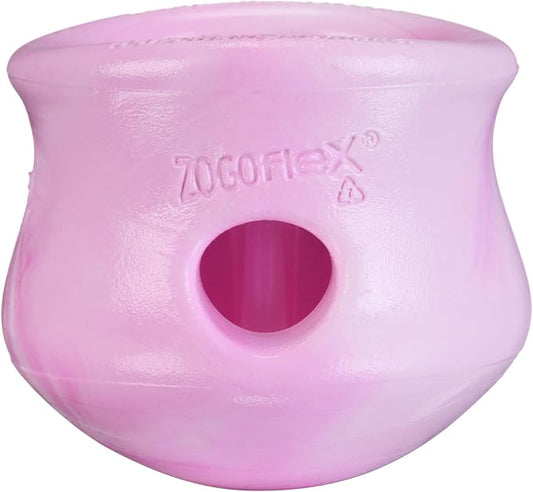 WEST PAW Zogoflex Toppl Interactive Treat Dispensing Puzzle Dog Toy for Mental Stimulation & Enrichment-Holds Kibble & Treats-Lickable, Freezable & Dishwasher Safe-Made in USA-Large-Candy Swirl