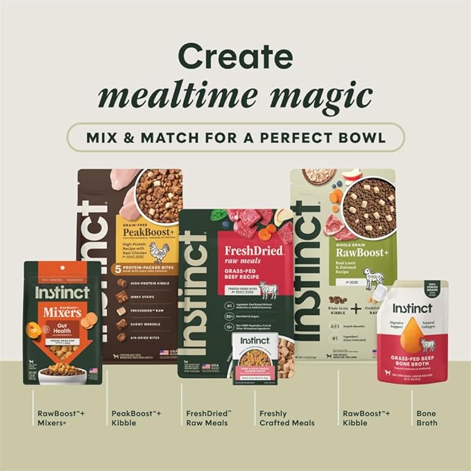 Instinct Raw Boost Mixers Multivitamin for Adult Dogs Freeze-Dried Food Topper, 5.5 oz. Bag