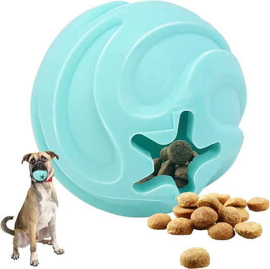 Dog Puzzle Ball Toy, Interactive Dog Toys Ball for Treat Dispensing, Dogs Treat Ball for Teeth Cleaning/Slow Feeder/IQ Training/Playing, TPU Chew Toys for Medium/Large Dogs (Green)