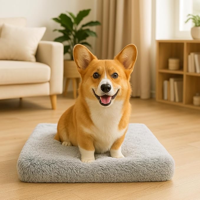 Dog Bed with Removable Cover, Orthopedic Dog Bed (Medium) - Premium Quality, Washable & Portable,Multiple Sizes, Stylish Design, Removable Cover, Size(19.68 x 15.74 X 2) inch