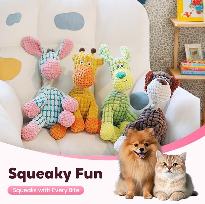 2026 New Indestructible Dog Toy, Durable Dog Stuffed Toys for Aggressive Chewers, Interactive Squeaky Chew Teething Toys for Small Medium Large Dogs Puppy (Green)