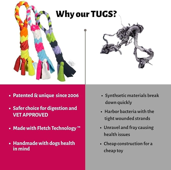 Chelsy's Toys 3-in-1 Enrichment Tube for Dogs - Tug Toy, Treat Dispenser & Snuffle Ball | Fleece Rope Dog Toy | Tug of War | Interactive Dog Treat Puzzle for Dogs & Puppies | Wet/Freeze Teether (Blue)