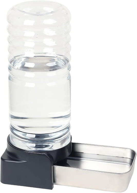 PAKEWAY Automatic Gravity Stainless Steel Pet Water Bowl Dispenserm, Dog Waterer - 1.9 Gal/7.2L Large Capacity for Medium & Large Dogs