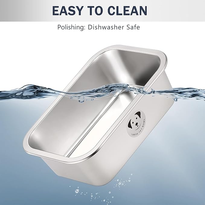 Stainless Steel Dog Bowls for Large Dogs, High Capacity Metal Dog Food Bowls, Food and Water Bowl for Larges, X-Large, and Big Dogs 3.2 Gallons