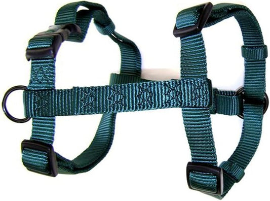 Hamilton Adjustable Comfort Nylon Dog Harness, Dark Green, 3/8" x 10-16"