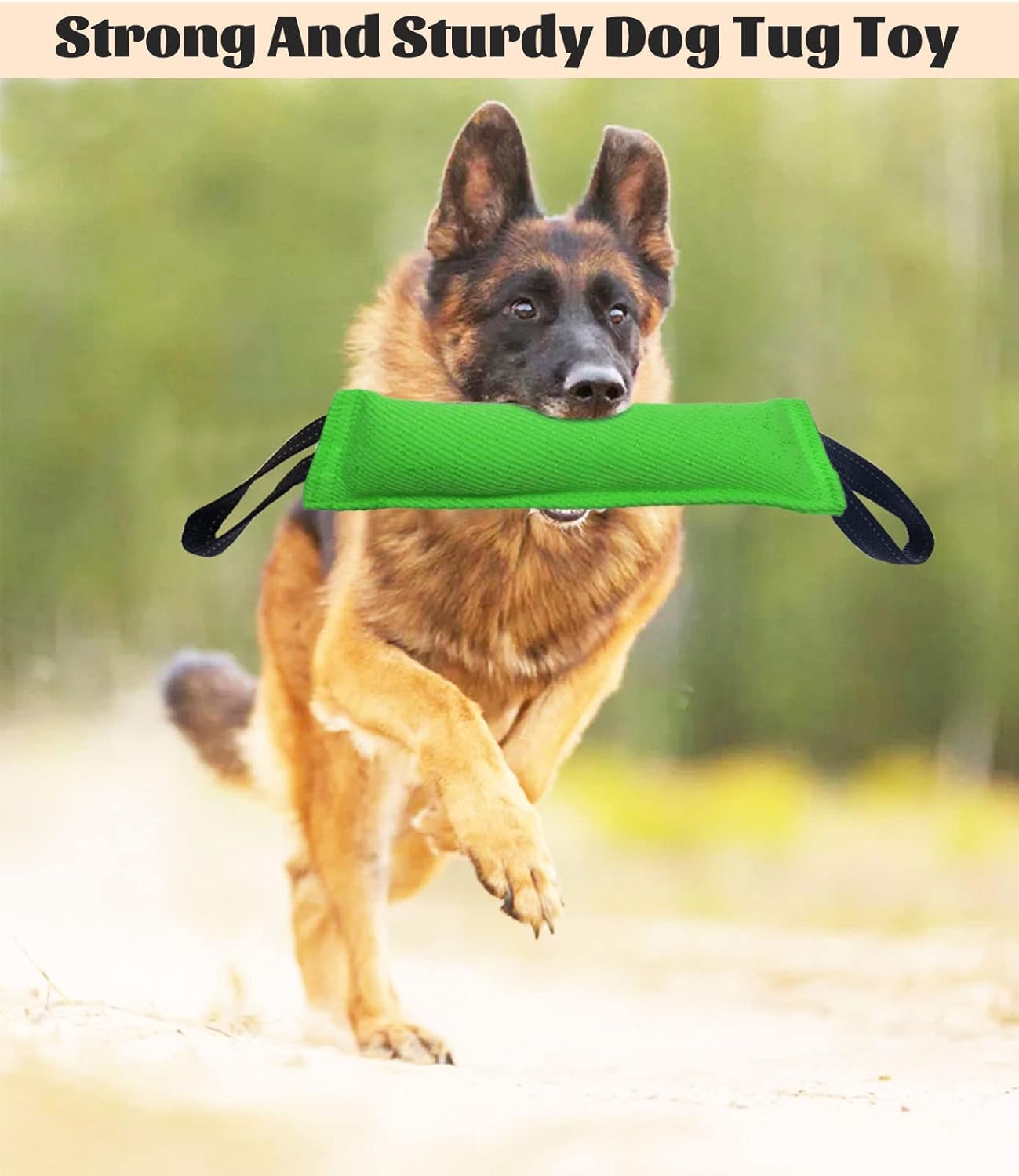 Clysoru Dog Tug Toy Dog，Double Pack Tough Jute Bite Pillow Training Equipment - Puppy to Large Dogs Interactive Toy.