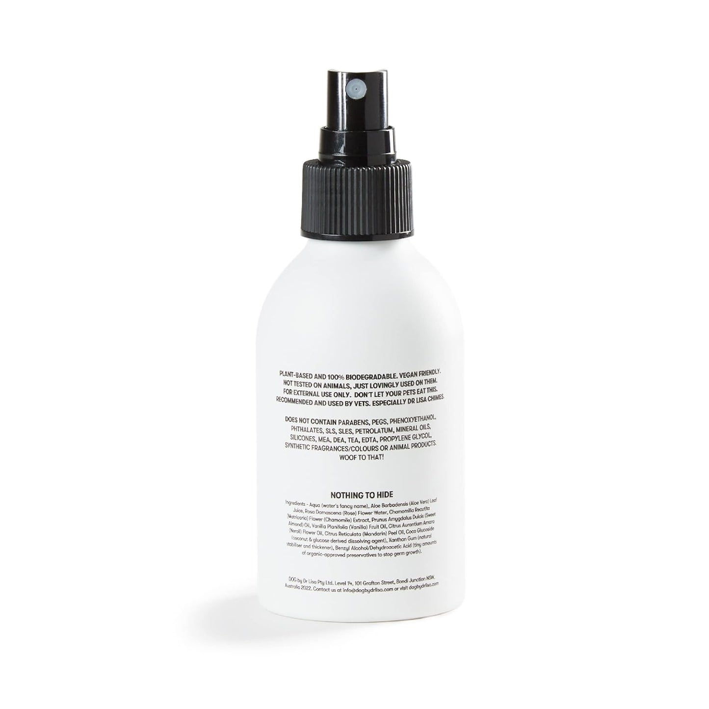 DOG by Dr Lisa - Spring Cologne - With Rose Geranium and Orange - Natural Dog Perfume - Pet Deodorant Spray - Plant-Based Essential Oils - Vegan - 4.2oz