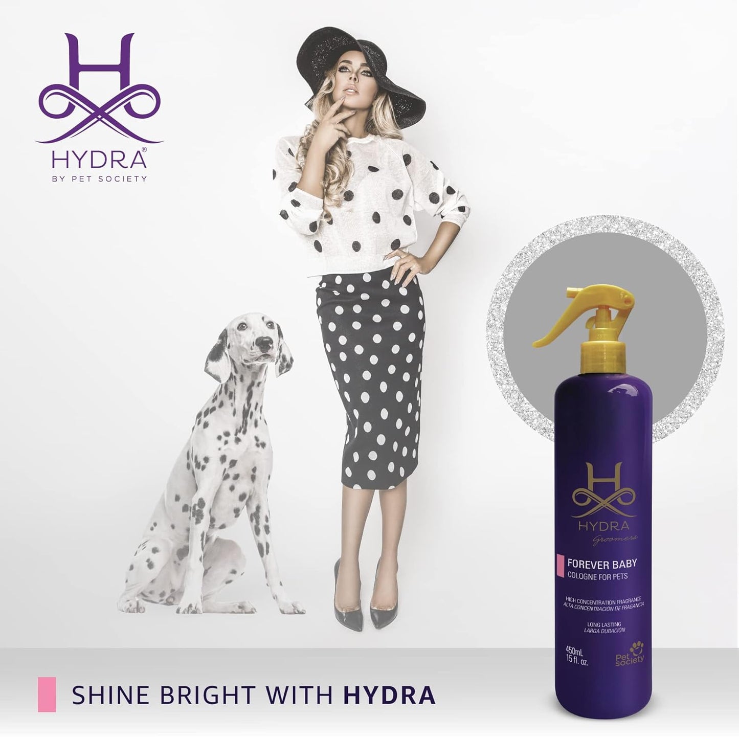 Hydra Forever Baby Pet Cologne, Finishing Cologne for Dogs and Cats, Grooming Spray, 15 FL. OZ