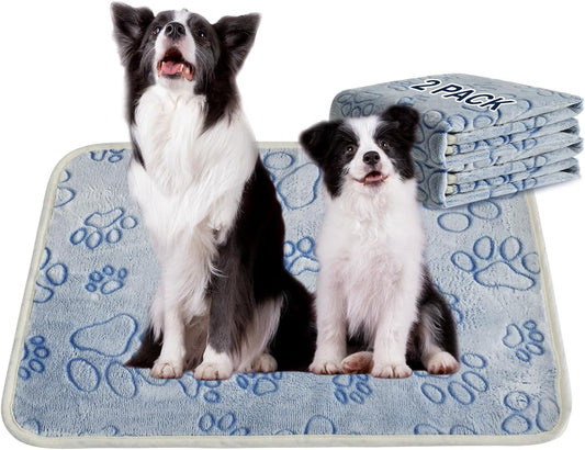 Qeils Reusable Puppy Pads, 2 Pack Washable Pee Pads for Dogs, Non Slip Wee Wee pad, Absorbent and Leakproof Training Mats for Potty, Crate, Playpen, Bed, Sofa, 28"x 42"