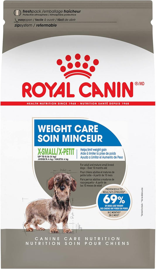 Royal Canin Canine Care Nutrition X-Small Weight Care Adult Dry Dog Food, 2.2 lb Bag