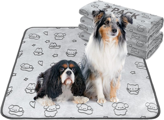 Qeils Reusable Puppy Pads, 2 Pack Washable Pee Pads for Dogs, Waterproof Non Slip Wee Wee pad, Absorbent and Leakproof Training Mats for Potty, Crate, Playpen, Bed, Sofa, 36"x 36"