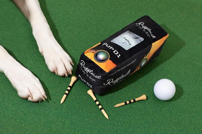 Ruff Puff Golf Ball Dog Toy with Squeaker - Funny Cute Plush Dog Toys for Golfers