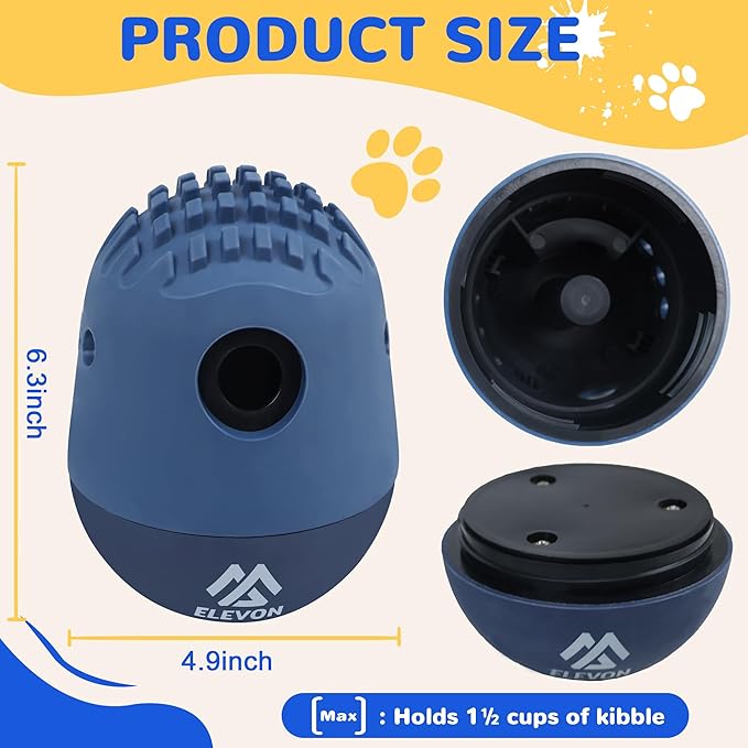 Elevon Dog Puzzle Toy, Adjustable Treat Dispenser, Interactive Enrichment Toy for Brain Stimulation, Dog Treat Toys Dog Chew Toys to Keep Them Busy, Slow Feeder - Ideal Gift for Cats and Dogs