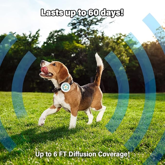 Bug-Off Clip for Dogs [2 Pack] Repels Flea, Tick & Ants for 60 Days, Natural Flea and Tick Repellent Collar [Made in Korea] Aegis by KN FLAX (Basketball & Smile)