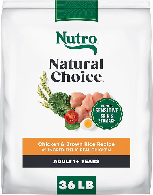 Nutro Natural Choice Chicken & Brown Rice Adult Dry Dog Food Recipe, 36 lb. Bag