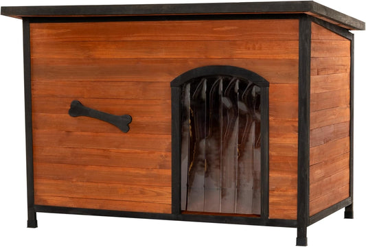 Large Solid Wooden Dog House,Suitable for Both Indoor and Outdoor, Suitable for Large Dogs and Animals of The Following Size, Easy to Clean,Can DIY,45.75" W x 31.25" D x 32.5" H,Grey