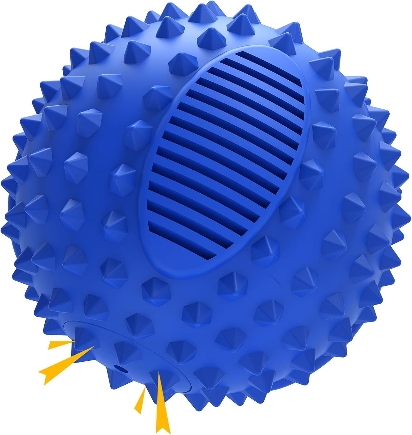 petizer 4" Squeaky Dog Balls for Aggressive Chewers, Durable Interactive Spiky Ball for Teething, Indestructible Rubber Dog Chew Toys, Tough Pet Toys for Small, Medium & Large Breeds