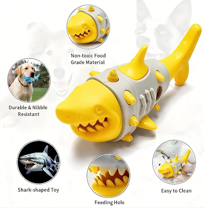 Dog Toys for Aggressive Chewers - Indestructible TPR Material with Treat Holes for Puppy Teething, Boredom Relief & Mental Stimulation - Tough Toy for Small, Medium, Large Breeds