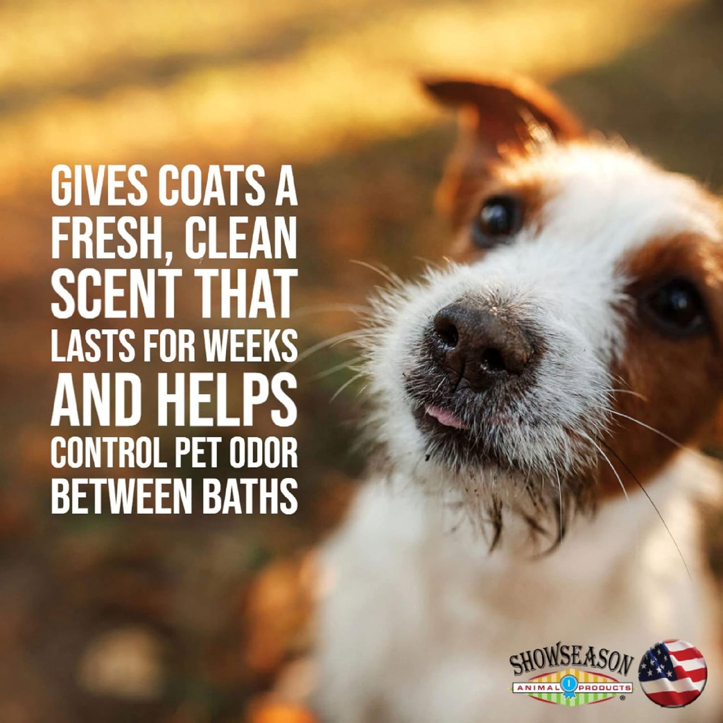 Showseason® Apricot Chamomile Pet Cologne 8.5 oz For Dogs | Long-Lasting Odor Eliminator | Cruelty-Free | Paraben-Free | Biodegradable and Non-Toxic | Made in The USA