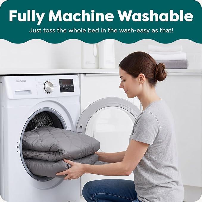 Furhaven Orthopedic Dog Bed for Large/Medium Dogs w/ Removable Bolsters & Washable Cover, For Dogs Up to 55 lbs - Plush & Velvet Waves Perfect Comfort Sofa - Brownstone, Large