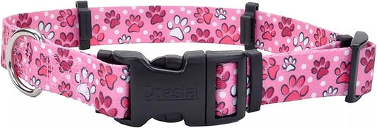 Coastal Pet SecureAway Collar Protector for Flea Collars - Adjustable pet Accessory - Protective Flea Collar for Dogs & Puppy - Multi Paws, 5/8" x 10-14"