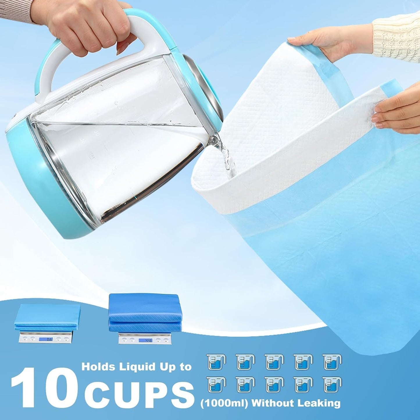 Puppy Pee Pads for Dogs Extra Large 31"x47" 100 Count, Leak-Proof & Super Absorbent, Thicken Disposable Potty Training Pads for Doggie Cats Rabbits, Quick Dry Pet Piddle Pad