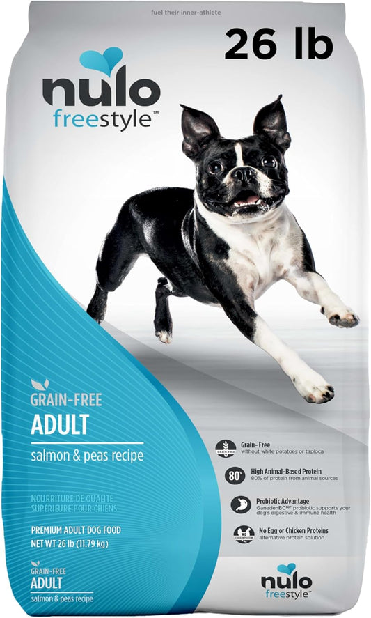 Nulo Freestyle Adult Dog Food, Premium All Natural Grain-Free Dry Small Kibble Dog Food, with BC30 Probiotic for Healthy Digestion, and High Animal-Based Protein with no Chicken or Egg Alternatives