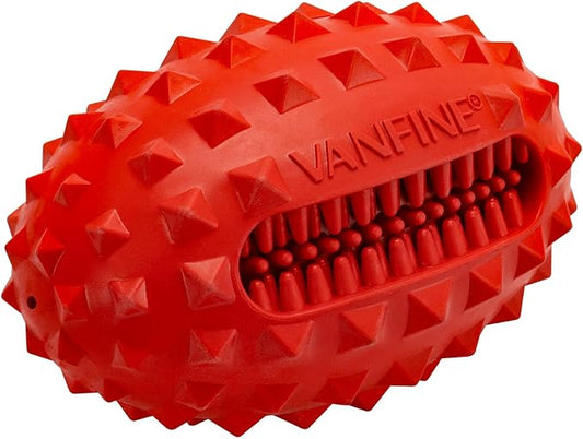 VANFINE Indestructible Dog Toys for Aggressive Chewers - Tough Squeaky Dog Chew Toy for Large Breed, USA Brand Durable Rubber Dog Toy with Beef Flavor for Medium & Large Dogs