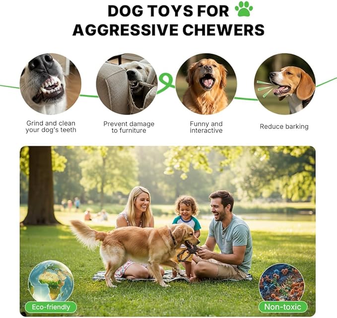 Durable Interactive Tug Toy for Multiple Dogs - Puzzle Chew Toy Promotes Dental Health and Reduces Boredom