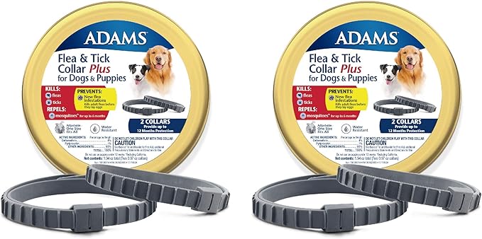 Adams Flea & Tick Collar Plus For Dogs & Puppies