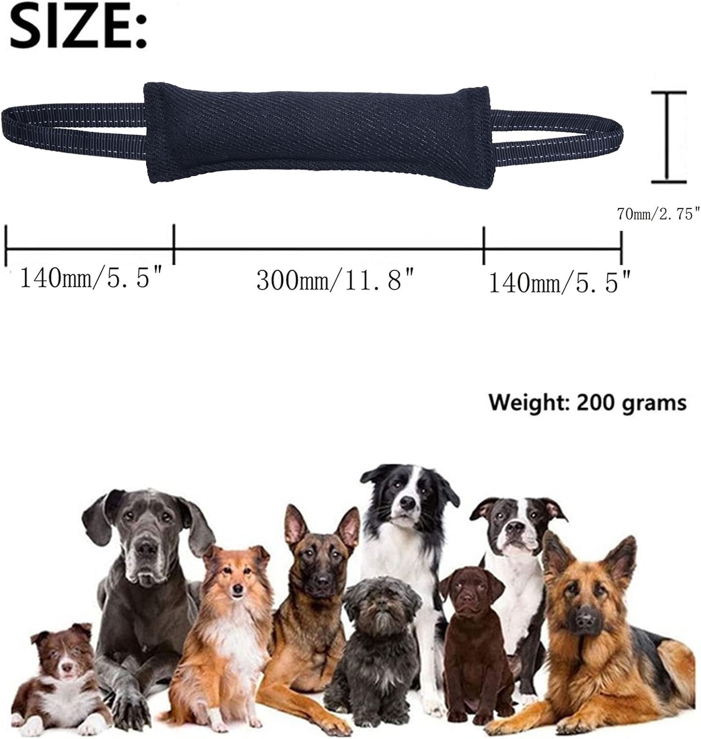 Clysoru Dog Tug Toy Dog，Double Pack Tough Jute Bite Pillow Training Equipment - Puppy to Large Dogs Interactive Toy.