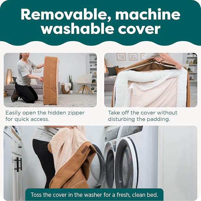 Furhaven Orthopedic Dog Bed for Large Dogs w/ Removable Bolsters & Washable Cover, For Dogs Up to 95 lbs - Plush & Suede Sofa - Gray, Jumbo/XL