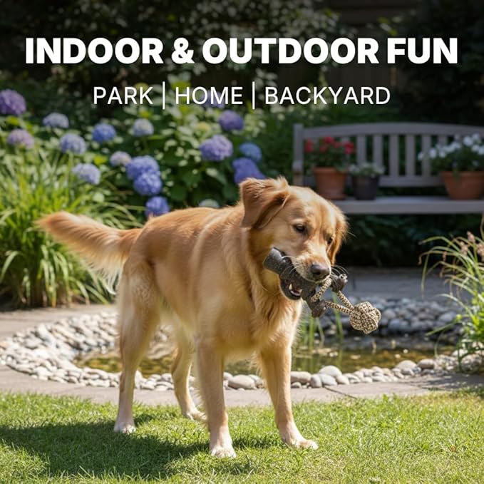 Rugged Rope Tug Toy for Multiple Dogs - Durable Chew Toy Promotes Dental Care and Reduces Boredom